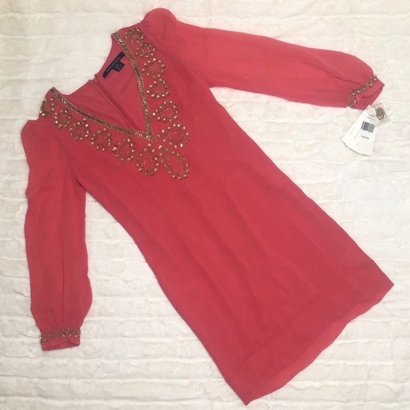 French Connection Dresses & Skirts - NWT Silk Sequin Tunic Dress